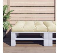 Vidaxl Coussin De Palette Crème 80x80x12 Cm Tissu