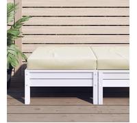 vidaXL Coussin de palette Galette de siège imperméable 60x60x9,5 cm Crème 361794