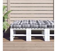 vidaXL Coussin de Palette Motif à Carreaux Gris 120x80x12 cm Tissu