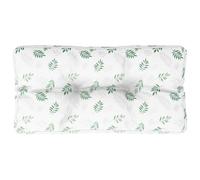 vidaXL Coussin de Palette Motif de Feuilles 80x40x12 cm Tissu, Coussin, Coussin de canapé, Coussin de Chaise, Coussin extérieur, Oreiller de Dos