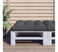 vidaXL Coussin de palette en tissu noir 70 x 70 x 12 cm