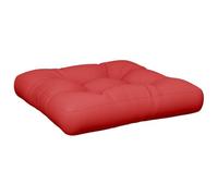 vidaXL Coussin de palette en tissu 58 x 58 x 10 cm rouge