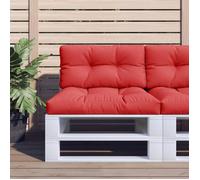 vidaXL Coussin de palette rouge 80x40x12 cm tissu 360607