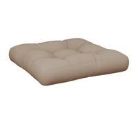 vidaXL Coussin de palette 58 x 58 x 10 cm Tissu Taupe