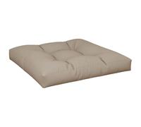 vidaXL Coussin de Palette Taupe 80x80x12 cm Tissu