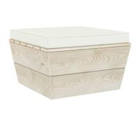 Vidaxl Coussin De Plancher De Palette 60x60x6 Cm Crème Tissu