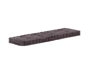 vidaXL Coussin de Plancher de Palette Coton 120x40x7 cm Anthracite