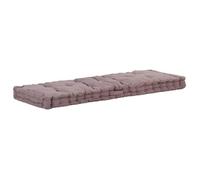vidaXL Coussin de plancher de palette Coton 120x40x7 cm Taupe