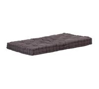 vidaXL Coussin de plancher de palette Coton 120x80x10 cm Anthracite 48676