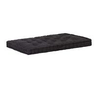 vidaXL Coussin de Plancher de Palette Coussin de Canapé Coussin de Siège Extérieur Jardin Terrasse Confortable Doux Coton 120x80x10 cm Noir