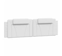 vidaXL Coussin de tête de lit Blanc 183 cm Similicuir, Oreiller de tête de lit, Oreiller de tête de lit Suspendu, Coussin pour tête de lit Flottant