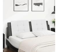 Vidaxl Coussin De Tête De Lit Blanc Et Noir 160 Cm Similicuir Multicolore