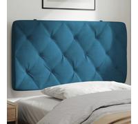Vidaxl Coussin De Tête De Lit Bleu 100 Cm Velours Bleu