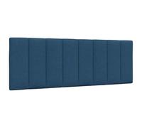 vidaXL Coussin de tête de lit Bleu 140 cm Tissu