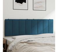 vidaXL Coussin de tête de lit bleu 160 cm velours