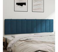 vidaXL Coussin de tête de lit bleu 180 cm velours