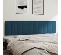 vidaXL Coussin de tête de lit velours 200 cm bleu