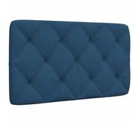 vidaXL Coussin de tête de lit Bleu 80 cm Tissu