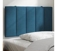 vidaXL Coussin de tête de lit bleu 90 cm velours