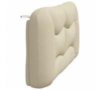 vidaXL Coussin de Tête de Lit Hvar, Oreiller de Lecture avec Fermeture à Glissière, Coussin de Lecture pour Lit Chambre, Crème 160 cm Tissu