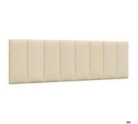 vidaXL Coussin de tête de lit Hanko crème 160 cm tissu