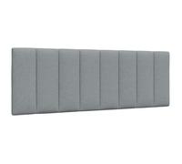 vidaXL Coussin de tête de lit Hanko Gris clair 140 cm Tissu