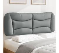 vidaXL Coussin de Tête de Lit Hvar, Oreiller de Lecture avec Fermeture à Glissière, Coussin de Lecture pour Lit Chambre, Gris Clair 140 cm Tissu