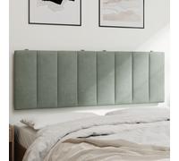 Vidaxl Coussin De Tête De Lit Gris Clair 140 Cm Velours Gris