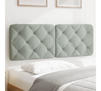 Vidaxl Coussin De Tête De Lit Gris Clair 140 Cm Velours Gris