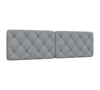 vidaXL Coussin de tête de lit Gris Clair 180 cm Tissu