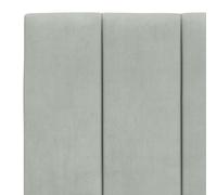 Vidaxl Coussin De Tête De Lit Gris Clair 180 Cm Velours Gris