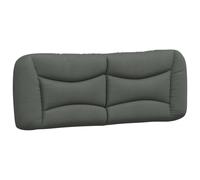 vidaXL Coussin de tête de lit gris foncé 120 cm tissu