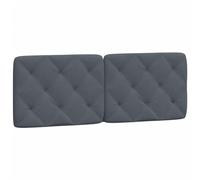 vidaXL Coussin de tête de lit Gris foncé 137 cm Velours