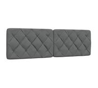 vidaXL Coussin de tête de lit gris foncé 160 cm tissu 4019227