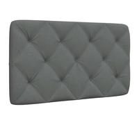 vidaXL Coussin de tête de lit Gris foncé 90 cm Tissu