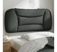 vidaXL Coussin de Tête de Lit Hvar, Oreiller de Lecture avec Fermeture à Glissière, Coussin de Lecture pour Lit Chambre, Gris Foncé 90 cm Tissu