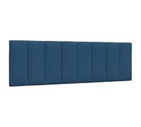 vidaXL Coussin de tête de lit Hanko Bleu 160 cm Tissu