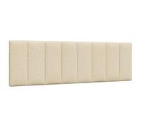 vidaXL Coussin de tête de lit Hanko crème 160 cm tissu