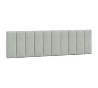 vidaXL Coussin de tête de lit 180 cm velours gris clair