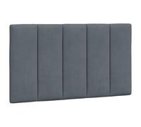 vidaXL Coussin de tête de lit velours gris foncé 90 cm
