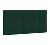 vidaXL Coussin de Tête de Lit Hanko, Oreiller de Tête de Lit avec Bandes Auto-agrippantes, Coussin Rembourré Chambre à Coucher, Vert Foncé 100 cm Velours