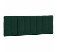 vidaXL Coussin de tête de lit Hanko Vert foncé 120 cm Velours