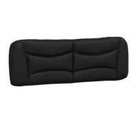 vidaXL Coussin de Tête de Lit Hvar, Oreiller de Lecture avec Fermeture à Glissière, Coussin de Lecture pour Lit Chambre, Noir 160 cm Similicuir
