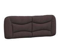 vidaXL Coussin de tête de lit Marron foncé 140 cm Tissu