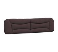 vidaXL Coussin de Tête de Lit Hvar, Oreiller de Lecture avec Fermeture à Glissière, Coussin de Lecture pour Lit Chambre, Marron Foncé 200 cm Tissu