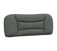 vidaXL Coussin de Tête de Lit Hvar, Oreiller de Lecture avec Fermeture à Glissière, Coussin de Lecture pour Lit Chambre, Gris Foncé 100 cm Tissu
