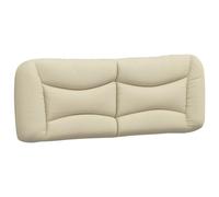vidaXL Coussin de Tête de Lit Hvar, Oreiller de Lecture avec Fermeture à Glissière, Coussin de Lecture pour Lit Chambre, Crème 140 cm Tissu