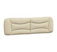 vidaXL Coussin de Tête de Lit Hvar, Oreiller de Lecture avec Fermeture à Glissière, Coussin de Lecture pour Lit Chambre, Crème 180 cm Tissu