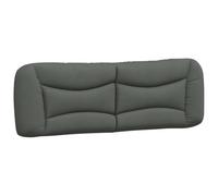 vidaXL Coussin de Tête de Lit Hvar, Oreiller de Lecture avec Fermeture à Glissière, Coussin de Lecture pour Lit Chambre, Gris Foncé 160 cm Tissu