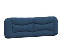 vidaXL Coussin de Tête de Lit Hvar, Oreiller de Lecture avec Fermeture à Glissière, Coussin de Lecture pour Lit Chambre, Bleu 160 cm Tissu